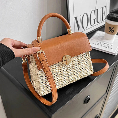 eybag Designer Woven Handbags and Purses Women Shoulder Crossbody Bags New Beach Straw Messenger Bags High Quality