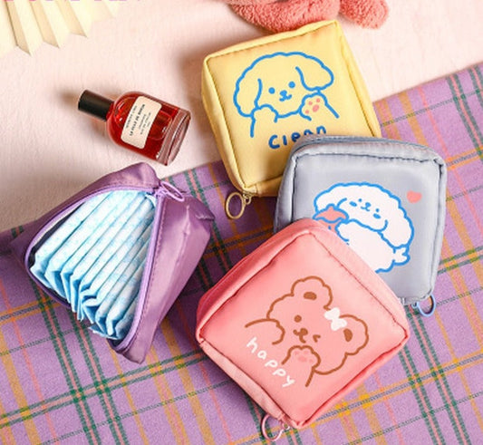 eybag Fashion Waterproof Tampon Storage Bag Cute Sanitary Pad Pouches Portable Makeup Lipstick Key Earphone Data Cables Organizer