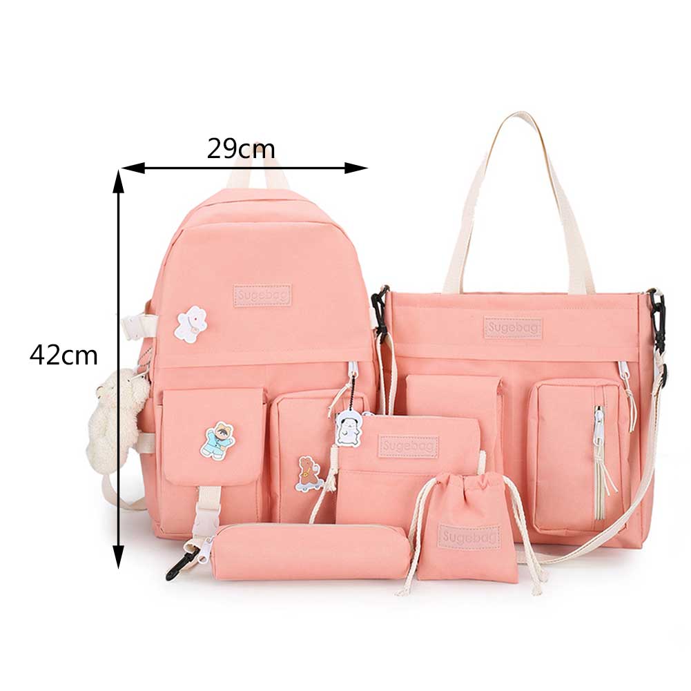 eybag Canvas Girls School Bag Cute Backpack for Women Student Teens Aesthetic Backpacks Waterproof Large Capacity Kawaii Backpack Bags