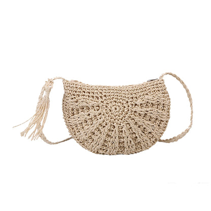 eybag Woven Shoulder Handbag New Ladies Fashion Summer Straw Crossbody Bag Female Beach Holiday Shopping Messenger Purses Women Bags