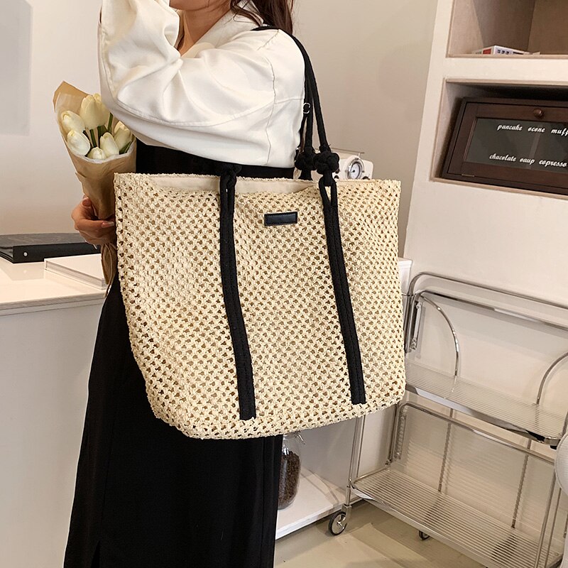 eybag Summer Straw Bags for Women Big Handmade Beach Bags Rattan Woven Handbags Travel Shopper Casual Resort Style Shoulder Bags