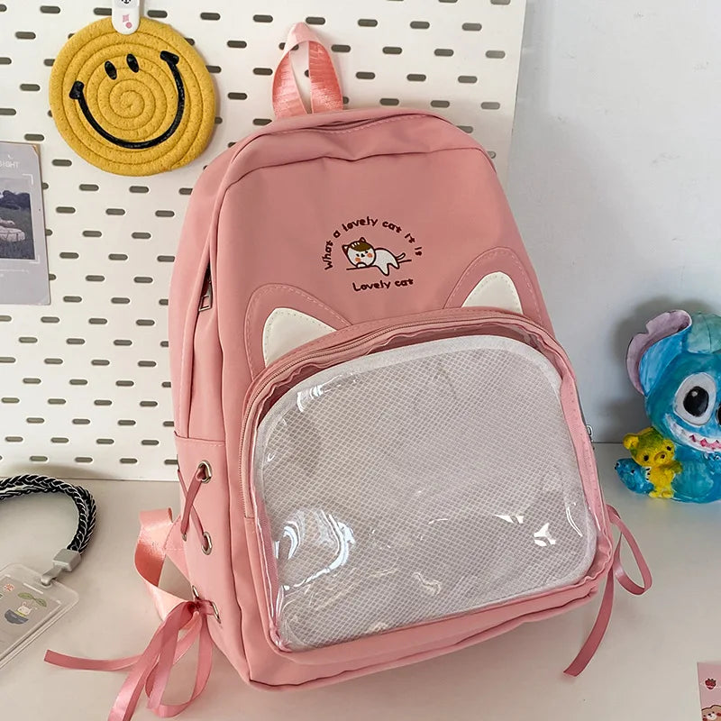 eybag Japanese Kawaii Itabag For 20cm Doll School Bags For College Student Backpack Women Cat Ears Lovely Backpacks Mochilas Mujeres