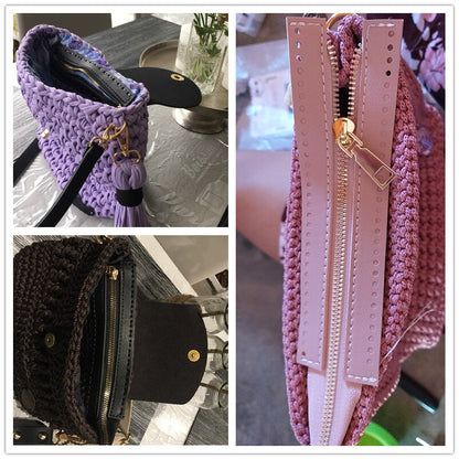 eybag 1PCS DIY Zipper For Woven Bag Hardware PU Leather Zipper Sewing Accessories 55cm Metal Zipper For Clothes Shoes Supplies