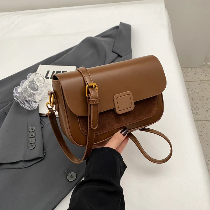 eybag Small Square Suede Bag For Women Winter New Women's Handbag Single Shoulder Crossbody Bags