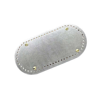 eybag 10x22/12x25cm Long Oval Bottom For Knitted  PU Leather Bag Accessories Handmade Bottom With Holes Crochetbag Base Wholesale