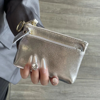 eybag Silver Fashion Wallets for Women Vintage Summer Small Korean Style Card Wallet Elegant Y2k Designer Female Aesthetic Bags