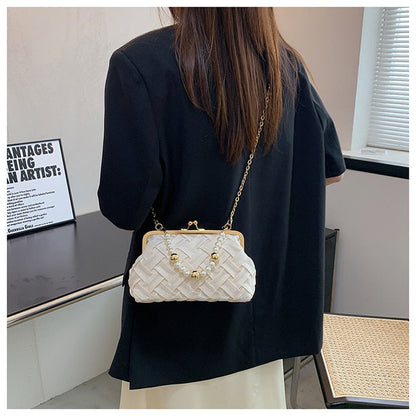 Lkblock Fashion Pearl Handle Handbag For Women Luxury Banquet Women's Bag Trend Ladys Evening Clutch Purse Party Bag Corssbody Bags