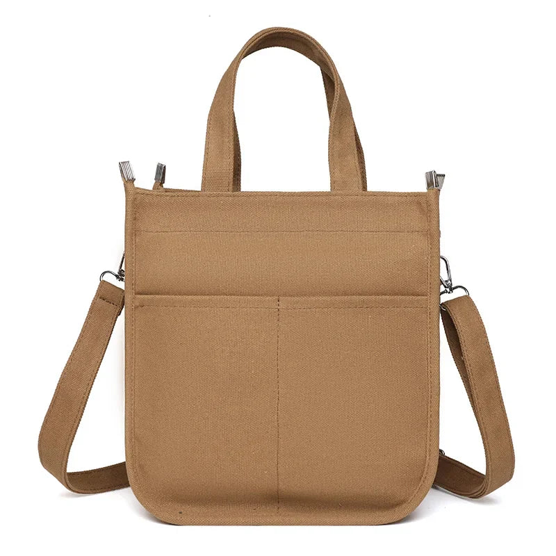 eybag Simple canvas bags for women soft luxury design Handbag office lunch tote bag small messenger Shoulder Books Bag For Girls