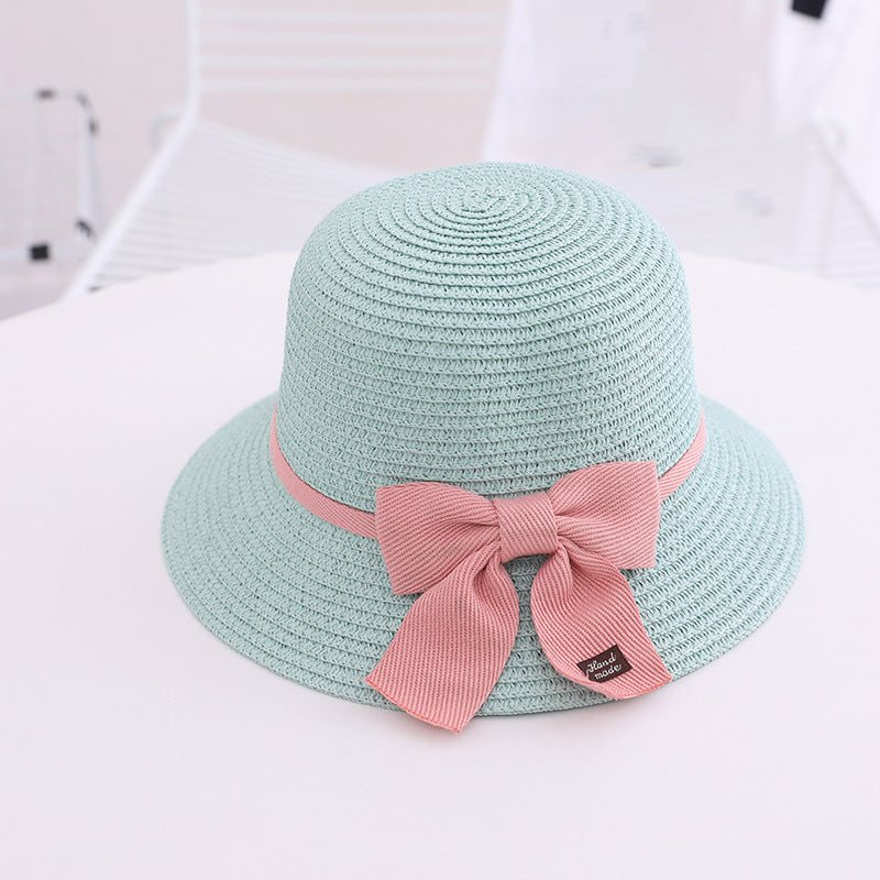 eybag Parent-Child Hat Crossbody Bag For Women Girls Same Paragraph Sun Hat Straw Sun Protection Beach Travel Holiday Parent-Child Cap