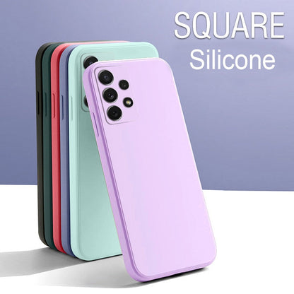 eybag Square Candy Silicone Phone Case For Samsung Galaxy A33 A53 A73 5G A13 A03 A52S A02 A02S A12 A22 A32 A52 A72 A82 Slim Soft Cover