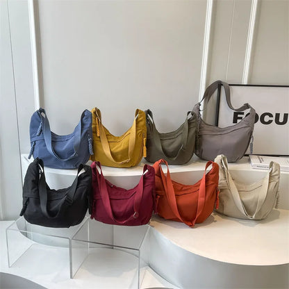 eybag Nylon Shoulder Bag 2024 New Summer High-capacity Women's Crossbody Dumpling Bag Versatile and Niche Design Messenger Bag