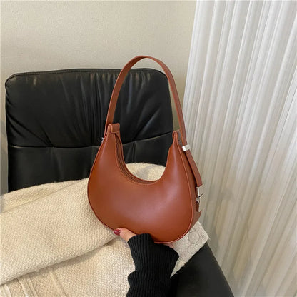 eybag Fashion Luxury Design PU Leather Hobo Shoulder Bag Women Small Clutch Handbag Purse Female Underarm  Bag Travel Totes