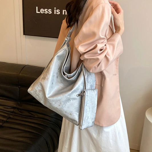 eybag Casual Large Capacity Shoulder Bag for Women Fashion Crossbody Bags Ladies Vintage Underarm Bag Square Totes Daily Shopping Bags