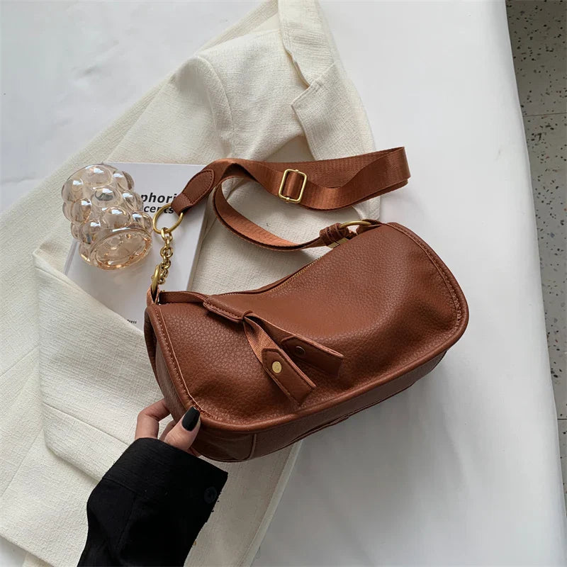 Lkblock Fashion Chain Messenger Bag For Women High Quality Design Chic Wide Straps All-Match Female Shoulder Bags