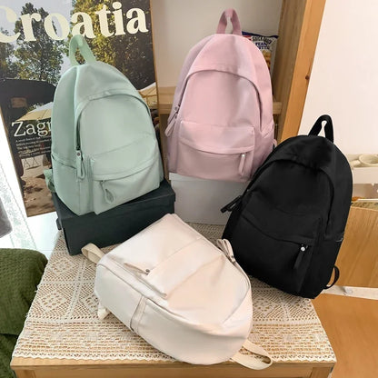 eybag Korean Version Cute School Bags For Teenage Girls Solid Waterproof Nylon Student Backpack Women Travel Book Bag Female Backbag