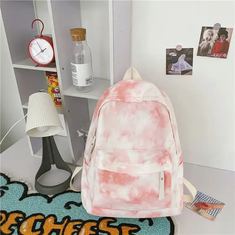 eybag Casual Fashion Backpacks for Women Japanese Harajuku Tie Dye High Capacity Student Schoolbags Korean Trend Travel Backpack Y2k