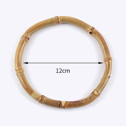 eybag 1Pc Round D-shaped Wooden Bag Handle Metal Ring Handbag Handles Replacement DIY Purse Luggage Handcrafted Accessories bag making