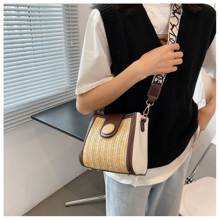 eybag Small Pu Straw Cover Crossbody and Shoulder Bags for Women 2022 Lace Fashion Messenger Bag New Designer Luxury High-capacity