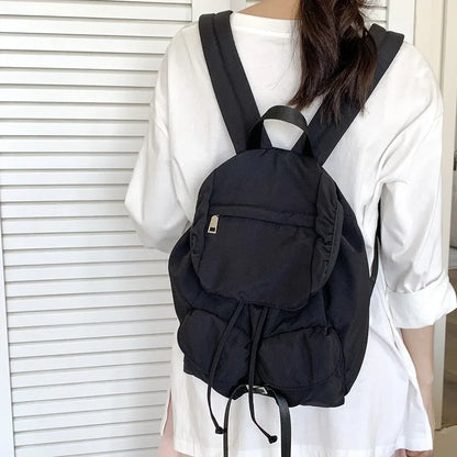 eybag Preppy Style Pleated Women Backpack Korean Niche DesignTravel Women Backpacks Y2k Girls School Bag Causal Women‘s Backpack