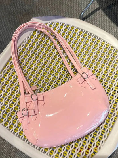 eybag Sweet Cute Pink Handbag Women New Harajuku Bow Chic Y2k Bags Purse Ladies Fairycore Aesthetic Underarm Bag Bolso Mujer