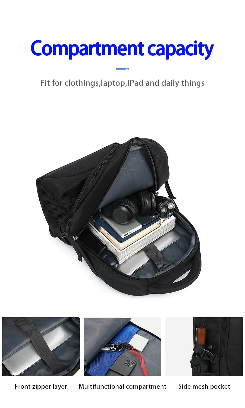 eybag New Fashion Water Resistant Business Backpack For Men Travel Notebook Laptop Backpack Bags USB Charger Male Mochila