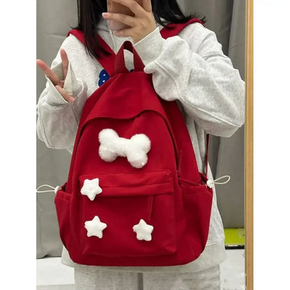 eybag Japanese Kawaii Star Bone Backpack for Girls Large Capacity Cute Backpacks Korean Leisure Sweet Fashion Student Schoolbags Y2k