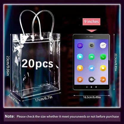 eybag 20pcs Transparent Gift Bags, Candy Bags, Christmas, Halloween, Souvenirs, Parties, Birthday Gifts, Anniversaries, Weddings