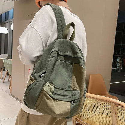 eybag Trendy Cool Canvas Women Backpack Female Leisure Laptop Backpack For College Students Schoolbag Girl Boy Travel Rucksack Bookbag