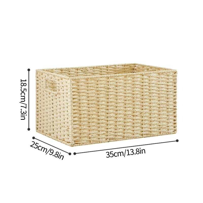 eybag Large Size Storage Baskets Woven Basket for Sundries Clothes Organizer Basket Storag Box Wardrobe Organizer Panier Rangement