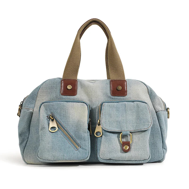 eybag Designer Casual big Tote Bag Light Blue Denim Handbags for Female Jeans Crossbody Bag Quality women Shoulder Bag Large capacity