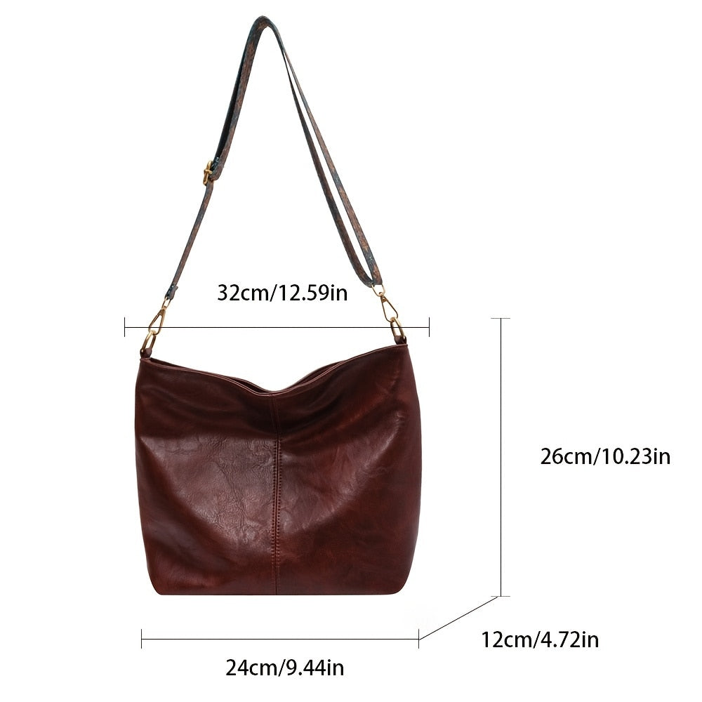 eybag Women Vintage Crossbody Bag Geometric Strap Hobo Bag Large Capacity Shoulder Bag for Work & School Handbag