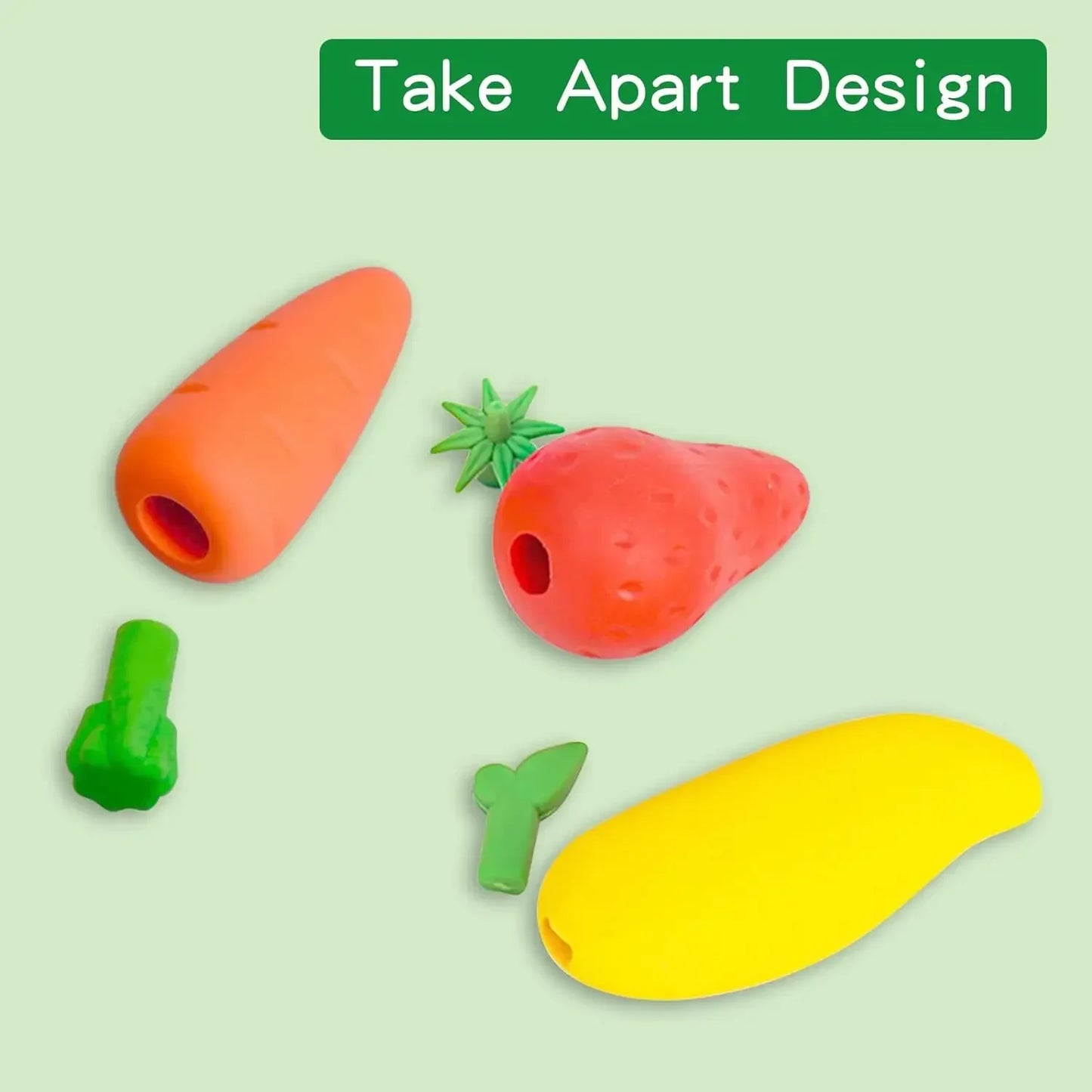 eybag 1Pcs Lovely Fruit Pencil Eraser Catoon Strawberry Mango Carrot Rubber Erasers Student Stationery School Office Supplies Gifts