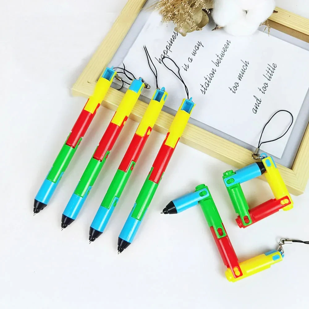 eybag Creative Foldable Ballpoint Pens Novely Removable Toys Pen For Kids Student Stationery Office School Supplies Gifts Souvenir