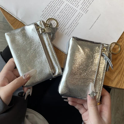 eybag Silver Fashion Wallets for Women Vintage Summer Small Korean Style Card Wallet Elegant Y2k Designer Female Aesthetic Bags