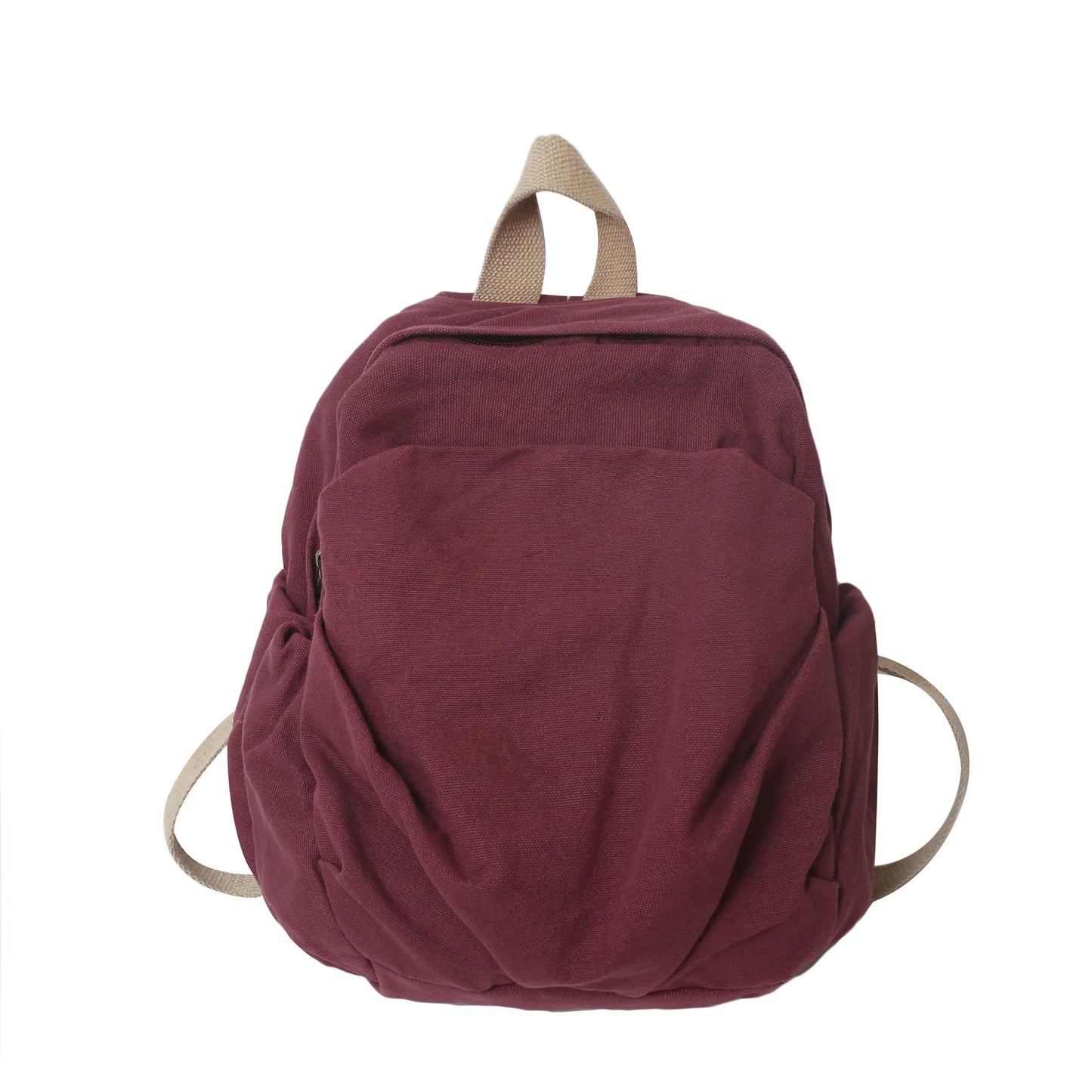 eybag New Women's Versatile Cotton Small Backpack Solid casual or travel bag Soft Canvas Retro Mini Backpack