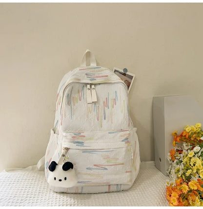 eybag Middle School Students Nylon Shoulders Backpack Large Capacity Schoolbag Teen Girls Sweet Cute Backpacks Outdoor Travel Backpack