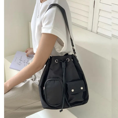 eybag Drawstring women Bucket Shoulder bags Large Brand Trending ladies Handbags and purses Waterproof Nylon Female Crossbody Bags