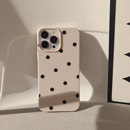 eybag Fashion Dots Pattern Phone Case for IPhone 15 14 13 12 11 Pro Max Mini XS X XR 8 7 Plus SE Soft Shockproof Full Coverage