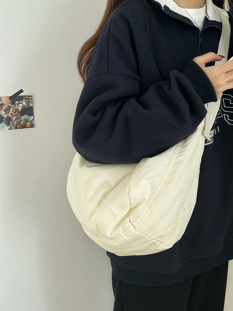 eybag Fashion Hobo Bags Women Large-Capacity Crossbody Dumpling Bag Down Cotton Casual Simple And Versatile Shoulder Bag