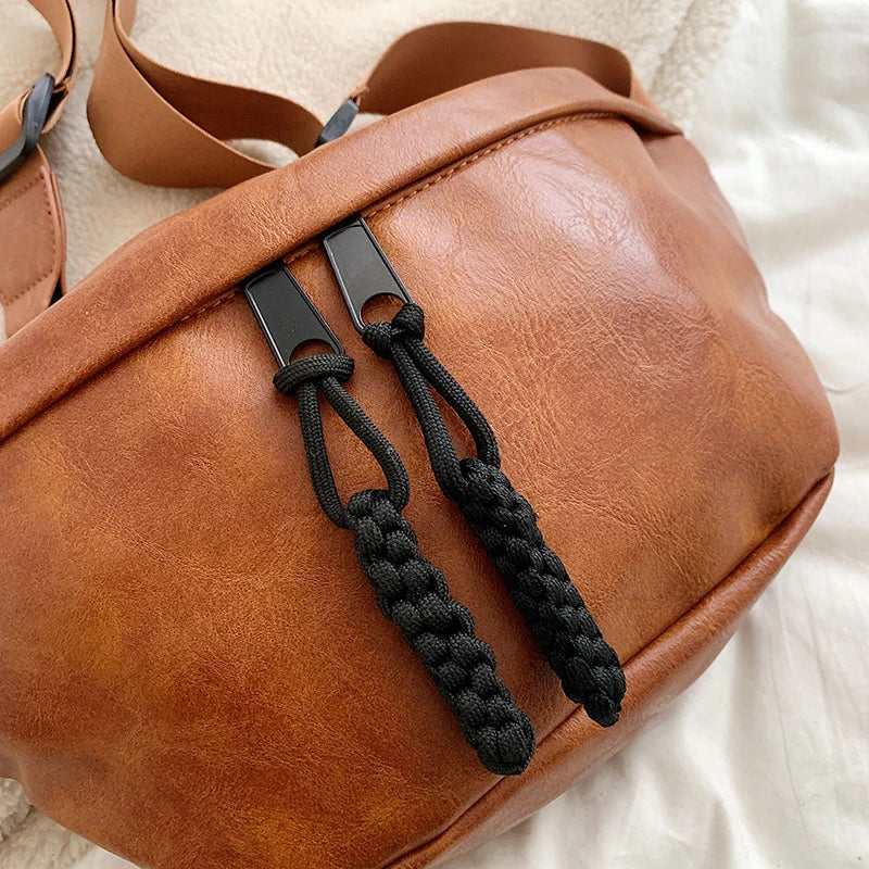 eybag Vintage Crossbody Bags For Women Luxury Designer Handbags Women Bags Solid Leather Women's Chest Bag Female Bag Purse Sac