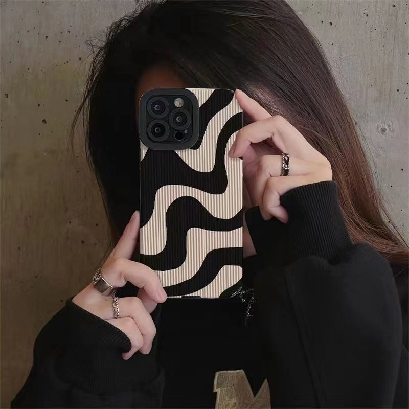 eybag New Zebra Stripe Phone Case For iPhone 14 Pro Max 11 12 13 Pro 7 8 Plus X XS Max XR Shockproof Soft Silicone Case Back Cover