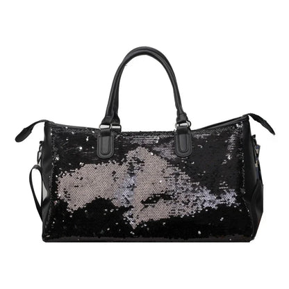 eybag Tote Travel Bag Sequins Travel Bag Female Fashion Lightweight Large Capacity Handbag Sports Fitness Leisure Crossbody Bag