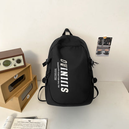 eybag High Quality Contrast Color Waterproof Nylon Women Backpack Female Large Capacity Letter Printing School Bag Girl Travel Mochila