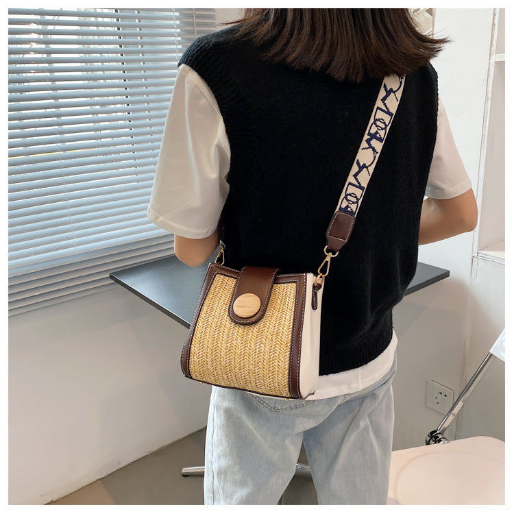 eybag Small Pu Straw Cover Crossbody and Shoulder Bags for Women 2022 Lace Fashion Messenger Bag New Designer Luxury High-capacity