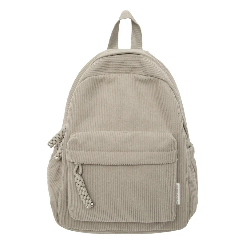 eybag Thread Twist Chain Rope Fashion Backpacks Casual Versatile 2024 The New Corduroy Solid  High Quality Women's Bag