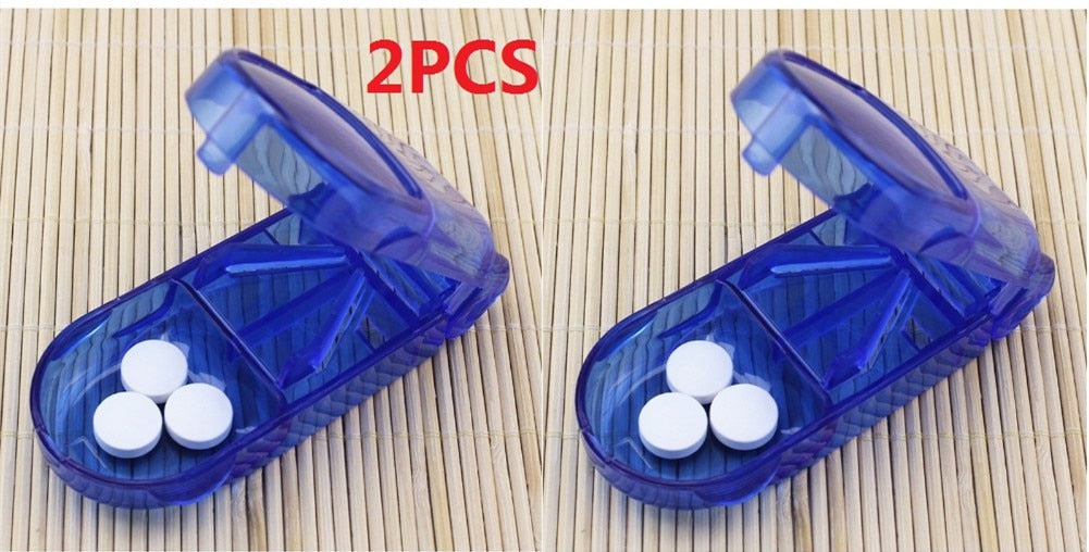 eybag Pill Caplets Medicine Dose Tablet Cutter Splitter Divide Compartment Storage Box Compartment Storage Box Portable Home Medicine