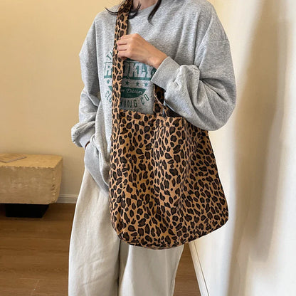 eybag Nylon Zipper Leopard Ladies Shoulder Bags Casual 2024 Basic Style Crossbody Bags for Women High Capacity Bolsas Femininas