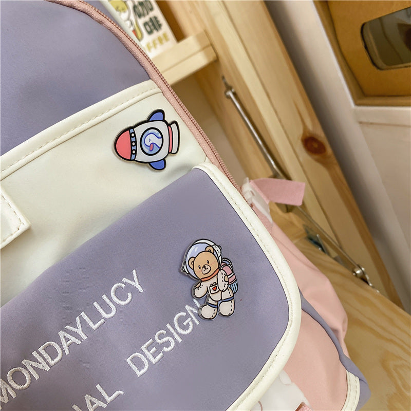 eybag Women Backpack Large Cute Female Multi-pocket Travel Bagpack Student Schoolbag for Teenage Girl Book Knapsack New Mochila 2022