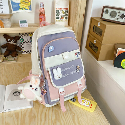 eybag Women Backpack Large Cute Female Multi-pocket Travel Bagpack Student Schoolbag for Teenage Girl Book Knapsack New Mochila 2022