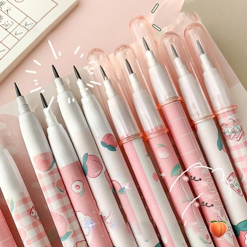 eybag 2/4pcs HB Kawaii Mechanical Pencil Cute Non Sharpening Automatic Pencils Korean Stationery for School Kids Gifts Office Supplies